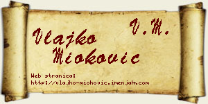 Vlajko Mioković vizit kartica